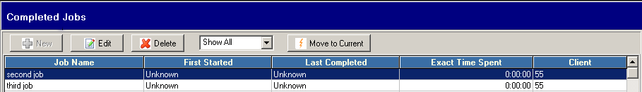 completed jobs window
