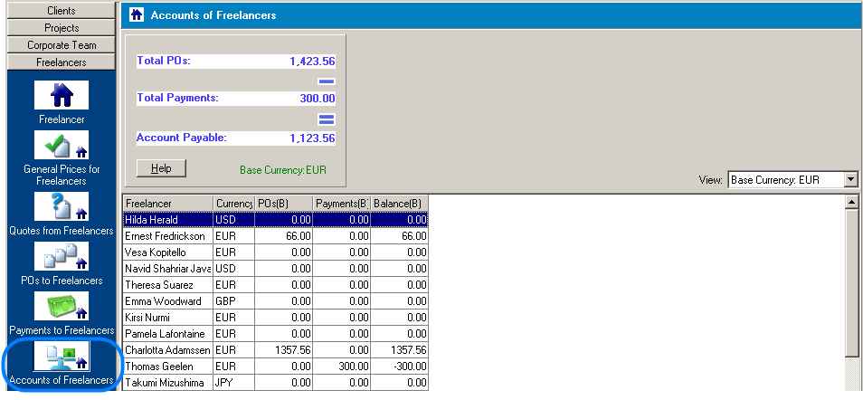 accounts of f