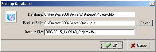 backup database