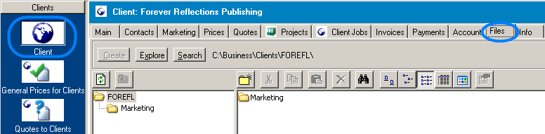 files page client