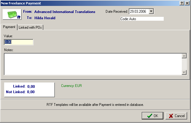 new payment