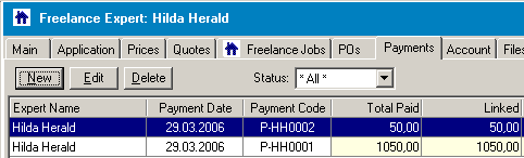 payments page