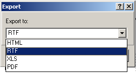 report export