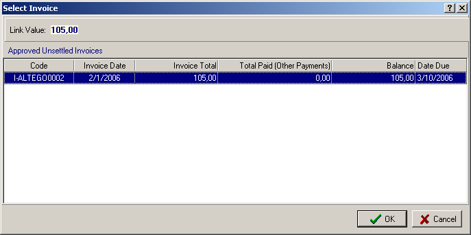 select invoice