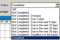 shedule status proj