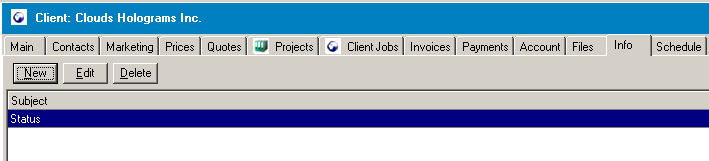 status info