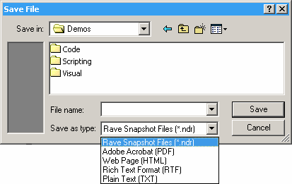 Dialog Save File NDR