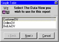 Wizard DataView Simple